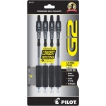 PILOT, G2 프리미엄 젤 롤러 펜, 4팩, 포인트 파인 울트라 0.38MM, 블랙 4개 모듬 4Pack Assorted : 온슈어데이