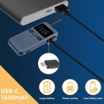 민앤훈 | 레테비스 RB19 USB C 워키 토키, 슬림 양방향 라디오 충전식, 도트 매트릭스 화면, 1650mAh 배터리, 성인 클리닉을 위한 핸즈프리 워키 토키...