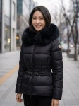 몽클레어 보에드 BOED 숏 패딩 자켓 블랙 브라운퍼 여자 명품 패딩 : 일루스트리