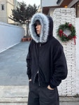 유어 라쿤 트리밍 후드집업 3C : 문유어