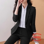 여성을 위한 우아한 서양식 검은색 정장 재킷 인터뷰 및 사무실 환경에 이상적인 세련된 전문 작업복 : 앤트라드컴퍼니