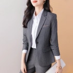 여성을 위한 우아한 서양식 검은색 정장 재킷 인터뷰 및 사무실 환경에 이상적인 세련된 전문 작업복 : 앤트라드컴퍼니