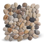 페블브릿지 (pebblebridge) | 페블 타일, 30.5 x 30.5cm(12 12인치) 욕실 주방 백스플래시 샤워 바닥 및 벽 장식용 스톤 - 내구성 있는 방수 쉬운 설치 5개 : 메가브릿지...