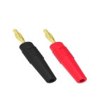 50개 2mm 골드 바나나 플러그 남성 오디오 어댑터 2색 레드+블랙 : 에스디원연구소