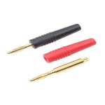 50개 2mm 골드 바나나 플러그 남성 오디오 어댑터 2색 레드+블랙 : 에스디원연구소