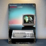 Commodore Amiga 1200 Ad 레트로 비디오 게임 금속 포스터 - () 사인 -알루미늄 : 월출소소온