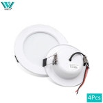 4pcs Led 통 5W 12W AC 110V 천장 조명 최근 라이트 라운드 패널 : 설악소소온