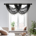 하동커텐.옷수선 | 거실용 스위트 스타일 레이스 원단 발란스 로드 포켓 심플한 커튼 창 및 문짝 구슬 가장자리 1 개 : 응봉소소온