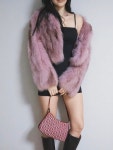 vintage fox fur 퍼플 리얼 폭스 퍼 자켓 : 런던드러머