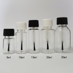 정담이엔지 | 200개 5ml/10ml/15ml/20ml/30ml 플라스틱 리필용 병 네일 폴리시 보틀 브러시 캡 포함 보관 용기 : 럭비즈3