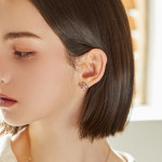 14k 18k 엘르 블라썸 귀걸이(천연석) : 도로시 주얼리