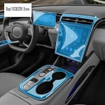 Hyundai Tucson NX4 2021 대시 보드 패널 필름 커버 자동차 인테리어 세부 스티커 화면 긁힘 방지 보호용 TPU : 울산 자동차 공업