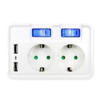 헬시플러그(Healthyplug) | 멀티탭 개별 2구 USB2포트 플러그 사무실 콘센트확장기 전기코드 : 허니헬시
