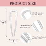 라헤어샵(Rahairshop) | 여성 소녀 패션 메탈 헤어 U자형 업도 스타 기능성 세트 실버 위한 JRIIS 2PCS 1 set1 bla 4 3inch : 라라랜드뷰티샵