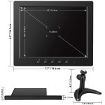ZHIXIANDA 8인치 TFT LCD 1024x768 플라스틱 스크린 모니터 디스플레이 (VGA, HDMI, AV, BNC, USB 스피커 포함) PC CCTV 보안 카메라용...