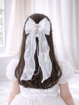 빛나몰 스팽글 윙 오로라 꼬리리본 헤어핀 5 color 여아 유아 머리핀 베일핀 : 빛나 몰