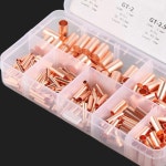 구리 모세관 튜브 커넥터 키트 금 250PCS 연결 와이어 하드웨어 단자 용품 : 다본다.