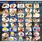 40Pcs 만화 하이디-알프스의 소녀 스티커 노트북 수하물 가방 스케이트 보드 귀여운 어린이 데칼 선물 : 그리다상사
