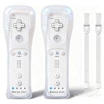 모션 플러스가 포함된 코반 2팩 Wii 리모컨 닌텐도 및 U용 무선 컨트롤러 실리콘 케이 white : 바이코어1