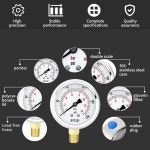 BPSSDI 0200 Psi 글리세린 액체 충전 저압 게이지 2.5 다이얼 크기 1/4 0-30 psi Lower Mount : 뮤트앤톤