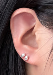 925 SILVER CHUBBY OVAL RICE PIERCING : 러브드씨엘