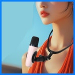 전문 목걸이형 마이크 홀더 핸즈프리 스탠드 스테이 브레이스 목 공연 강사 교실 가수용 : 플로랄라이프
