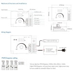 에프비에프이엔지 | V1-K 2.4G LED 디머 컨트롤러 12-48V DC PWM 주파수 조절 가능 1채널 20A 로터리 노브 터치 리모컨 : 벨루아스