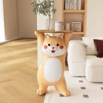 에쎔인테리어 | 홈 데코 크리에이티브 고양이 조각상 트레이 수납 랙 바닥 장식 거실 커피 테이블 동물 조각 예술 장식품 선물 1. Dog statue : 푸도도10