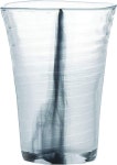 일본 토요사사키 유리 맥주잔 아와다치 거품 블랙 유리컵 350ml 2개 : 쇼미띵즈