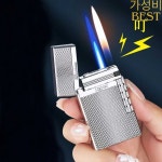 제트퍼스펙티브 | 새로운 메탈 듀얼 플레임 풍선 라이터 클래식 사이드 풀리 오픈 스위칭 제트 연료 탱크 퍼스펙티브 : 스팀팩마린