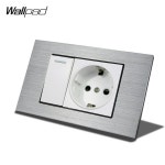 1 2 3 갱 팬 조광기 LED AU IL 미국 EU 프랑스어 브라질 이탈리아어 USB 데이터 소켓 Wallpad와 알루미늄 스위치를 닦았 : 픽앤고마켓샵