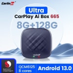 CarlinKit 무선 카플레이 Ai Box 안드로이드 13 플러스 QCM6125 665 TV 비디오용 4GLTE 자동 재생 스트리밍 박스 8G + 128G : 브릿하우스