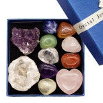 크리스탈과 힐링 스톤 크리스탈 차크라 세트 선물 상자 1 Amethyst Cluster & Geod : 셀러백야