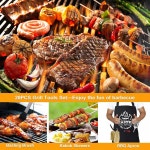 무주제 그릴 액세서리, 야외용 그릴 식기 세트, 남성용 바비큐 도구 세트, 아빠용 앞치마가 달린 BBQ 액세 Woodgrain : 오션파이브5