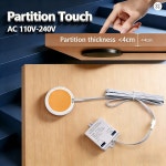 히든 터치 라이트 스위치 AC110-240V 3A 용량성 재료 투과 센서 캐비닛/가구용 목재를 통한 4cm 감지 : 영원테크