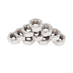 BINIFIMUX 30피스 3 /8 16 UNC 육각 너트 304 스테인리스 스틸 플레인 마감 A2 70 #4-40 100pcs : 초이셀B