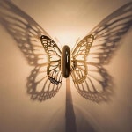 새로운 크리 에이 티브 Led 벽 램프 나비 전등 갓 프로젝션 그림자 조명 골드 Sconce 홈 카페 : 한빛 컴퍼니