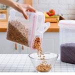 1.3-4L 뚜껑 투명한 쌓을 주방 항아리 식품 보관함 Multigrain Tank 차 시리얼 방습 용기 : 럭키니움