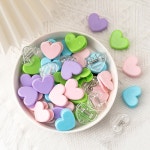 10PCS 하트 그립 종이 가방 파일 씰링 바인더 주최자 티켓 사진 모양 클램프 클립 Blue : 굿바잉11