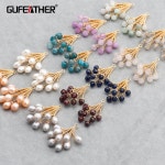 진주석재.진주수예점 | GUFEATHER M734 보석 만들기 결과 패스 도달 니켈 18k 골드 천연 석재 진주 diy 펜던트 4 개/몫 : 반월마켓29