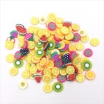 폴리머클레이 점토 조각 키위 레몬 2MM 50G 전화 공예 1CM 클레이 스프링클 애플제품 호환 : 모모의방