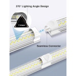 슈퍼리치대장상점 | ELEKICO 6팩 50W 4피트 LED 브라이트 상점 7500LM 슈퍼 5000K 조명 2FT4PACK : 나인리치