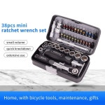 오성TEC | WISRETEC 산업용 등급 38pcs 미니 소형 래칫 렌치 소켓 배치 헤드 조합 하드웨어 도구 세트 : 타브로
