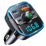 스트롱어시 | RIWUSI 블루투스 5.3 자동차 어댑터 PD 36W+QC3.0 18W , 2-in-1 FM 송신기 듀얼 스트롱 마이크 & 고속 충전기, 무선 라디오 핸즈프리 통화...