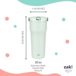 이동 중에도 사용할 진공 포함된 단열재가 디자인 텀블러 30온 여행 있는 서튼 Cream White 30 Ounces : 스밋로우