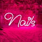 Naill room(네일룸) | Brochao 네일 네온 사인 LED 라이트 업 Nial Room Wall Decar 뷰티 룸 살롱 비즈니스 스토어 홈 파티 장식 선물 십대 여아용 Nail-01...