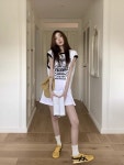 미국 빈티지 레터프린트 흰색 민소매 여성용 저지 면 헐렁한 캐주얼 조끼 탑 흰색 S : 디아크몰