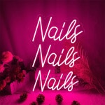 Naill room(네일룸) | 네온 사인 매니큐어 숍 네일 룸 장식 벽 뷰티 살롱 간판 1. nails room 50x18cm : 지이유3호점
