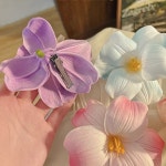 패브릭 꽃 머리 사이드 클립 패션 해변 휴가 튤립 헤어 Duckbill Barrettes 여름 여성 여자 : 구대박사김대행