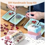 대형 디럭스 비누 만들기 키트 커터 박스 실리콘 로프 몰드가 포함된 올인원 1. soap set : 지이유25호점